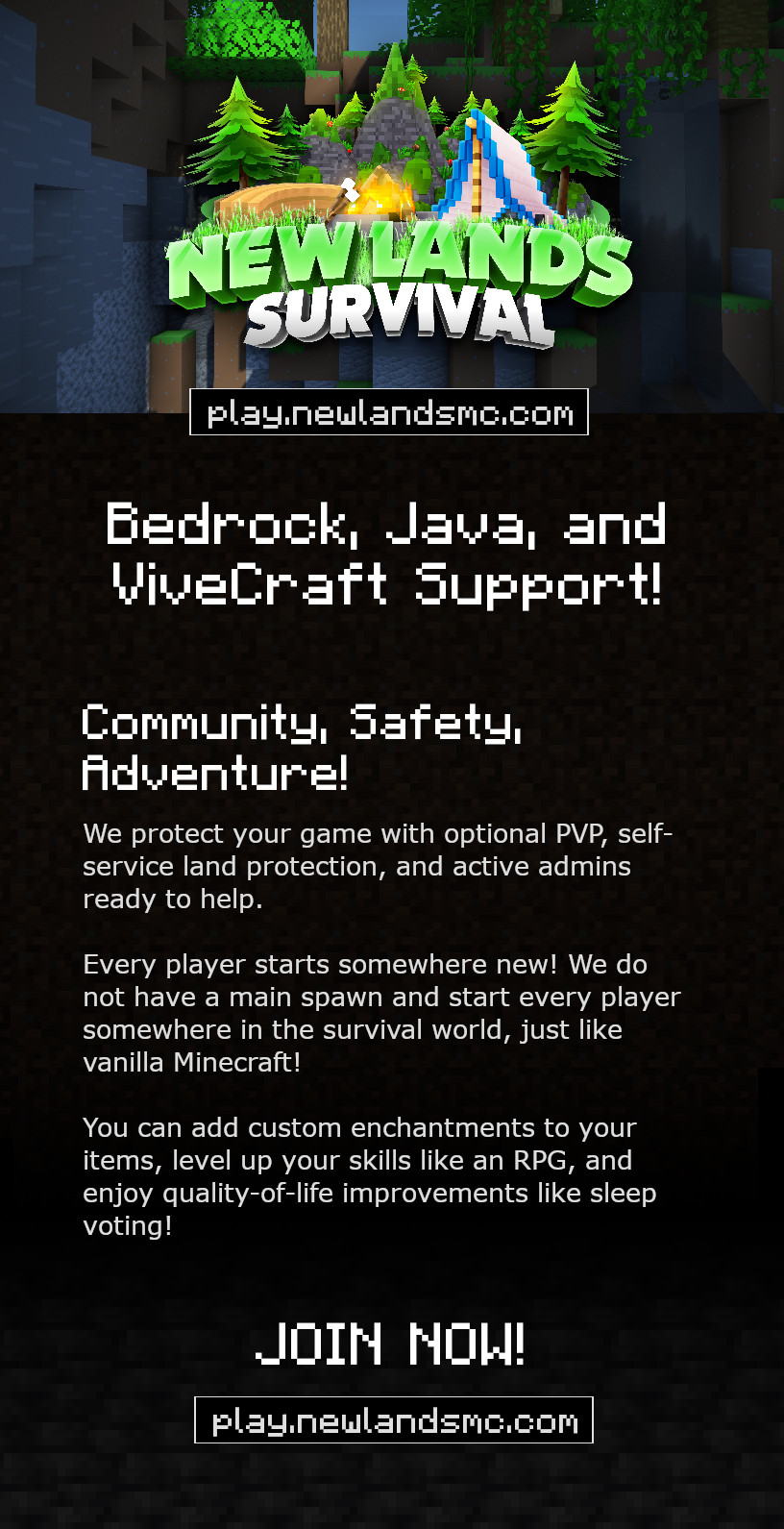 New Lands Survival - 1.20.1 Survival! Minecraft Server