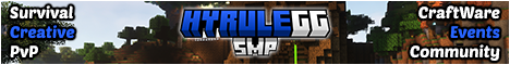 HyruleGamingGroup Public SMP » 1.20.1 | Survival | Creative | Rotating Worlds | PvP | Hub | CraftWare | Simple Voice Chat | Custom Items | Discord Community