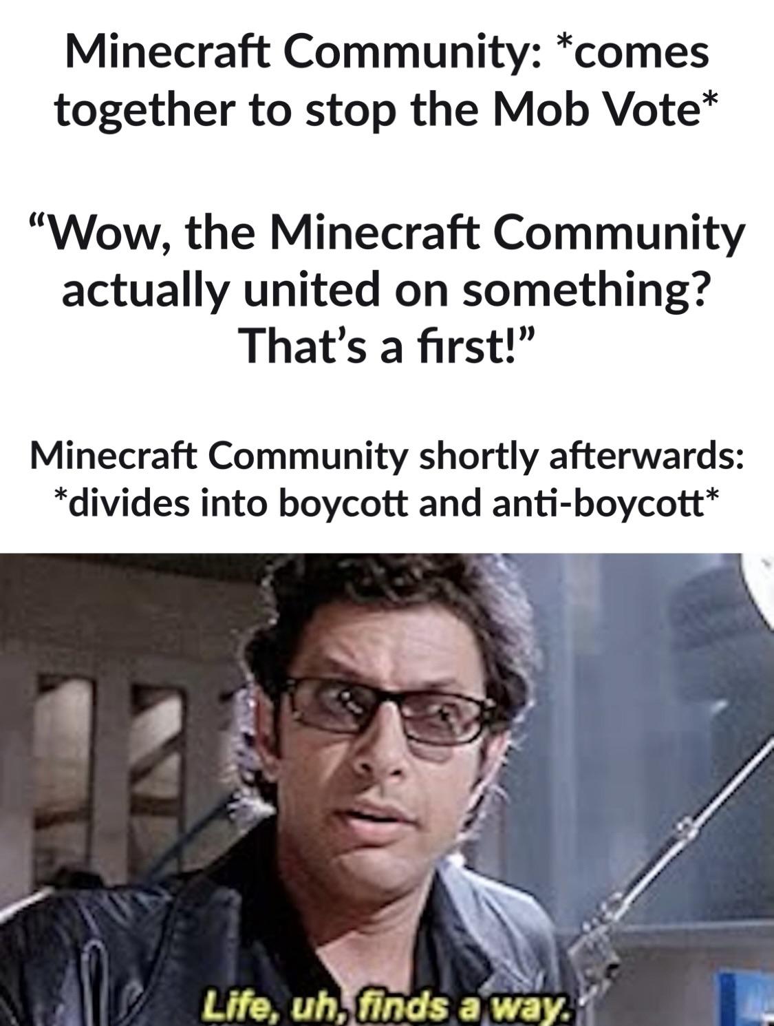 Minecraft Memes - The Minecraft Community will always find something to fight about 💀💀