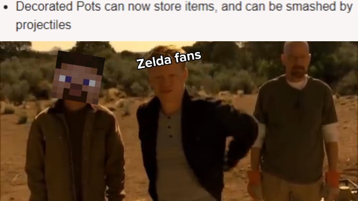 Minecraft Memes - Pots are finally cool in the latest beta