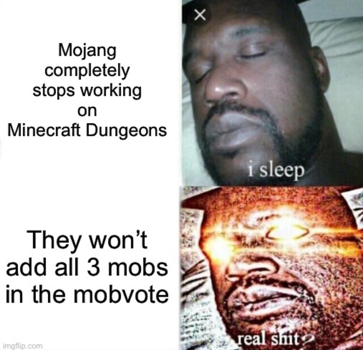 Minecraft Memes - Calm down Mc players, Dungeons had it worse