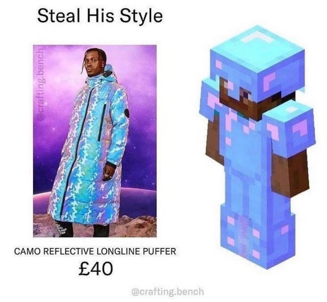 Minecraft Memes - Enchanted armour irl