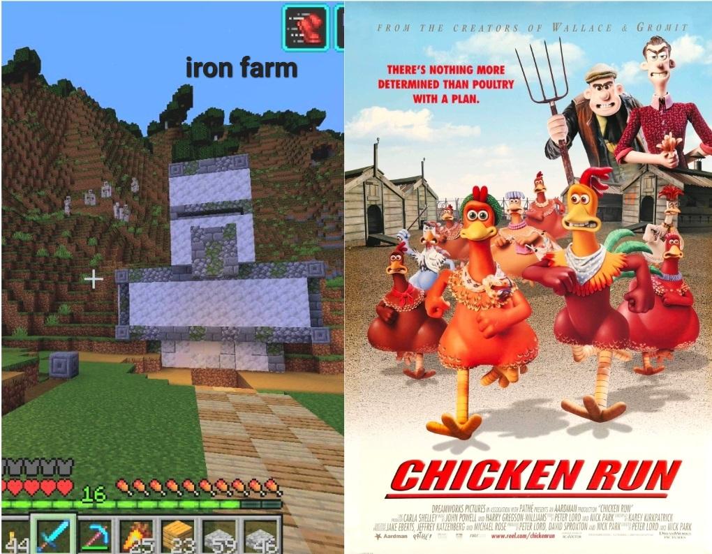 Minecraft Memes - Golem Farm Fail