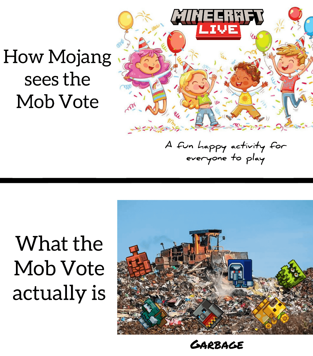 Minecraft Memes - How Mojang sees the Mob Vote