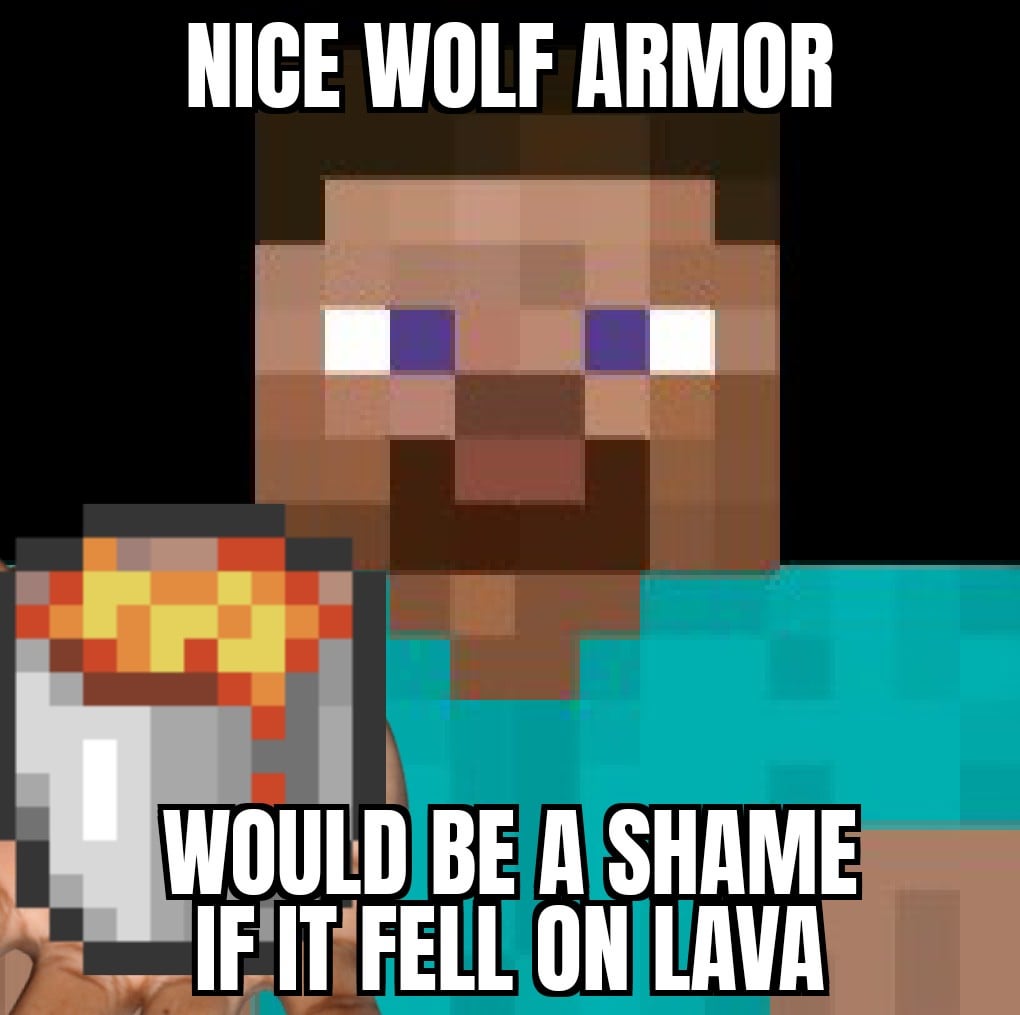 Minecraft Memes - I cast; Lava Bucket