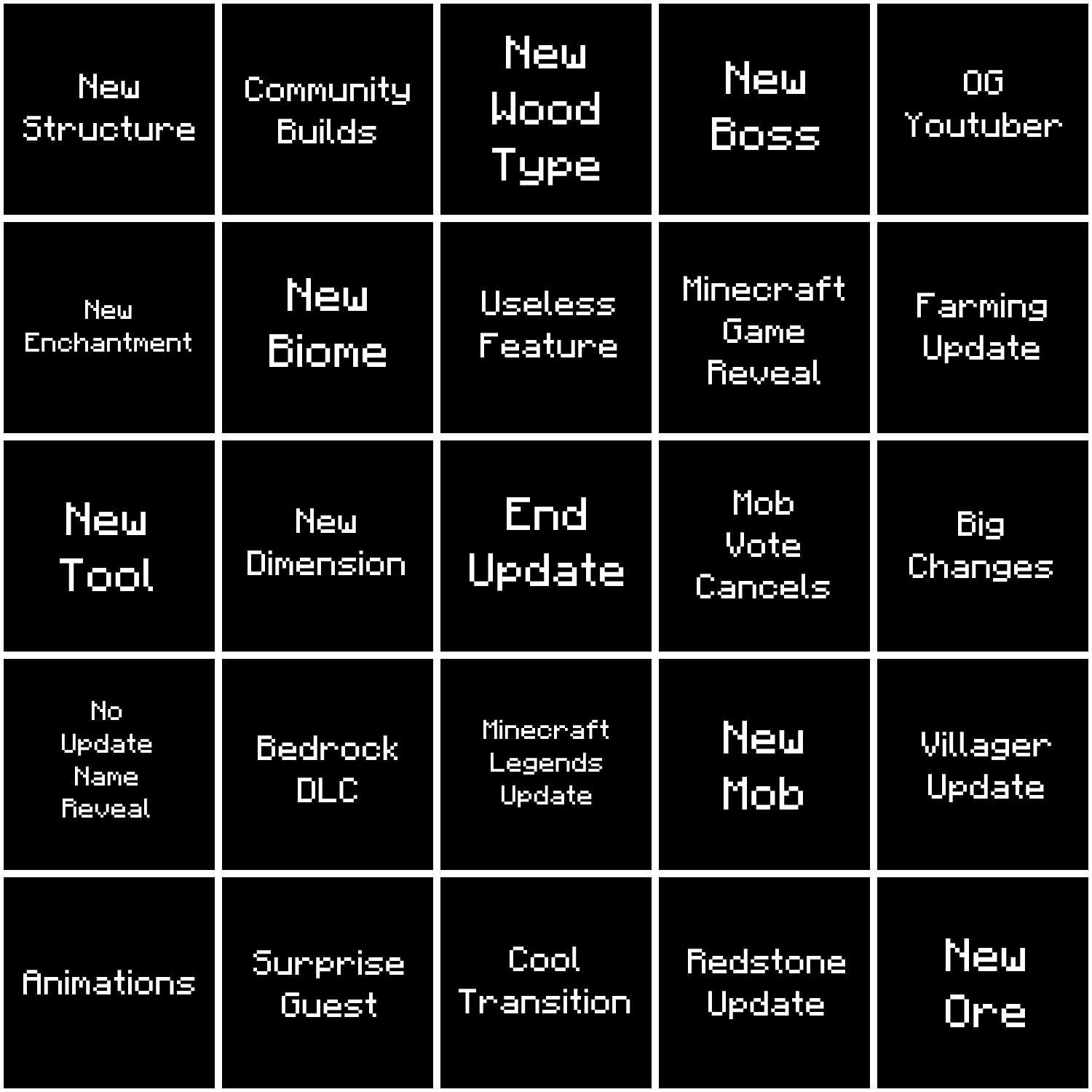 Minecraft Memes - I have made a Minecraft Live 2023 Bingo Card (Feel free to use it)
