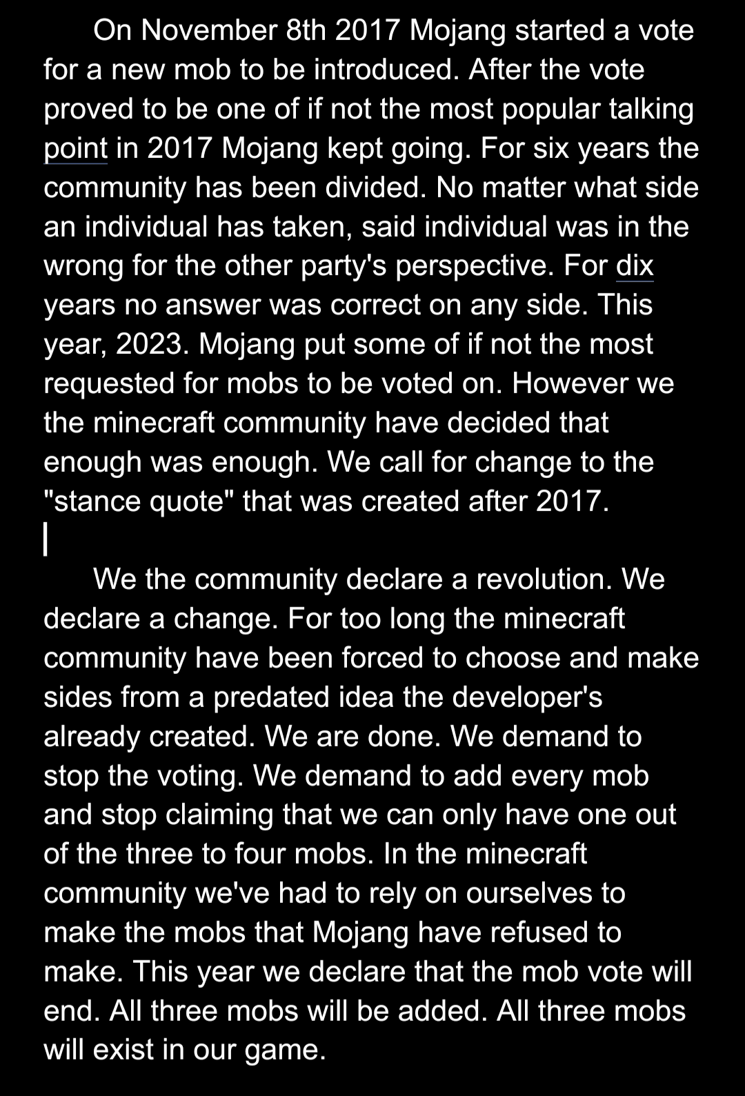 Minecraft Memes - I made a declaration of rebellion
