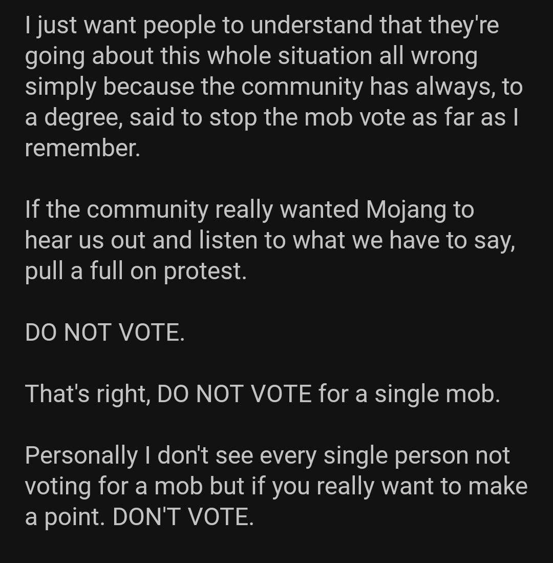 Minecraft Memes - Mob Vote Controversy