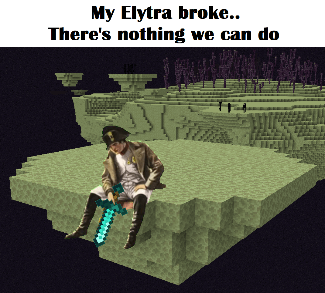 Minecraft Memes - Napoleon got stranded on the End Sky Islands. (link to video in comments)