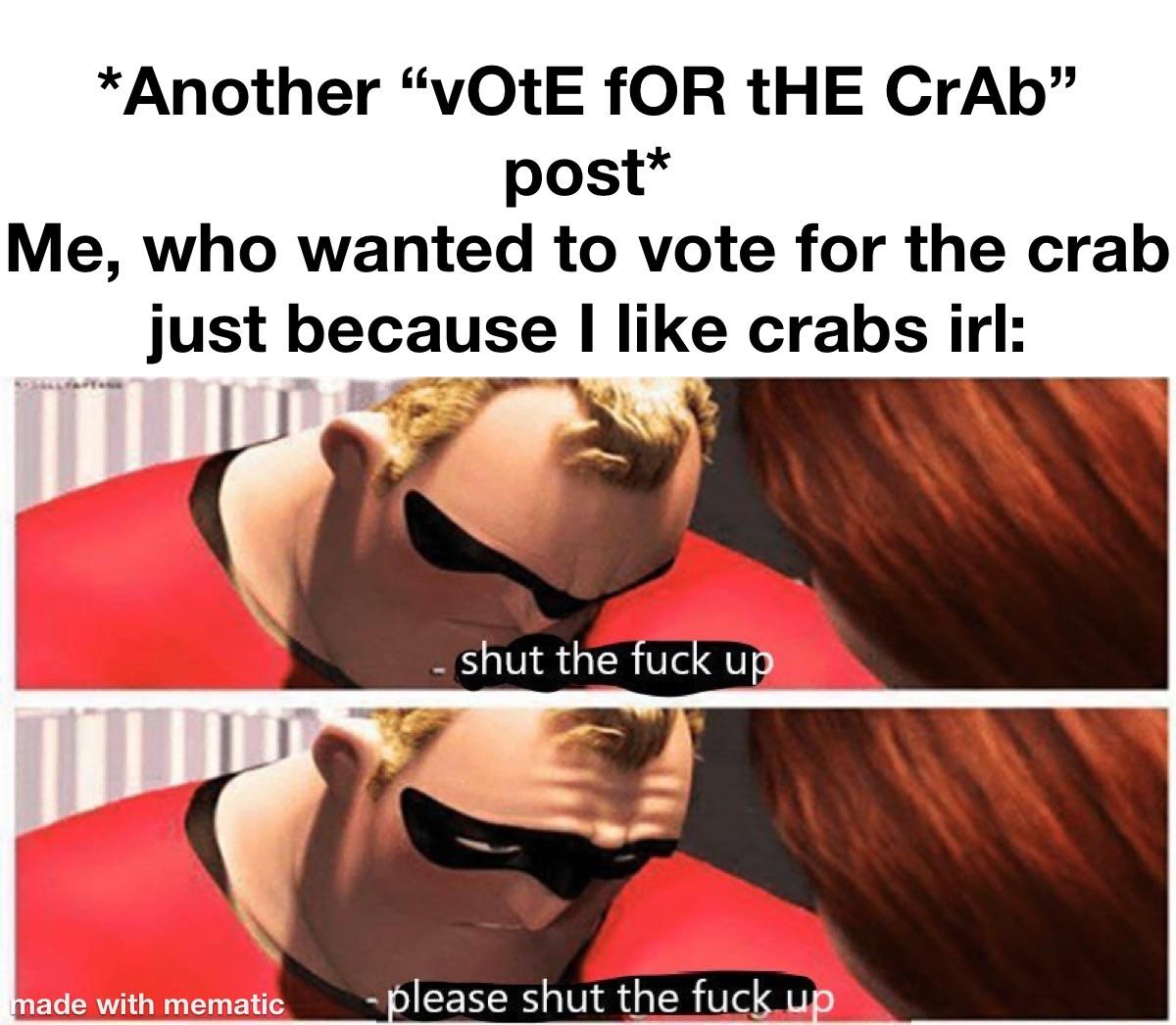 Minecraft Memes - No more vote for the crab posts, no more, please