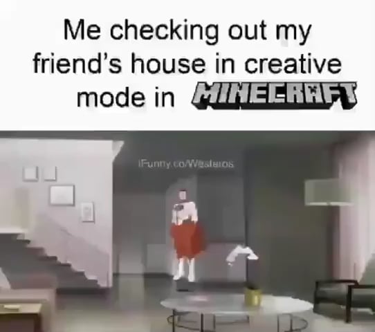 Minecraft Memes - Picture not flying inside the house.