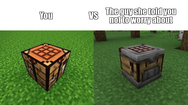 Minecraft Memes - You vs. The guy she told you not to worry about