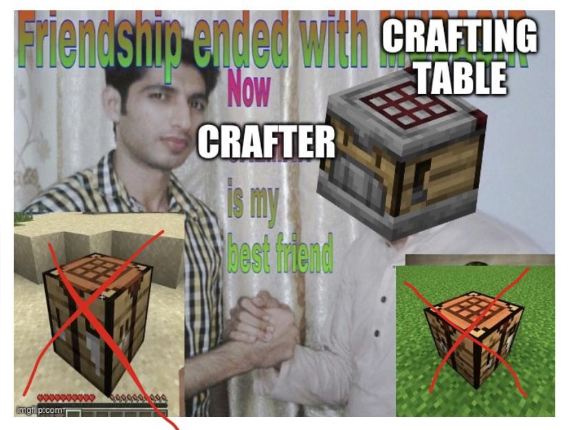 Minecraft Memes - ❌ crafting table