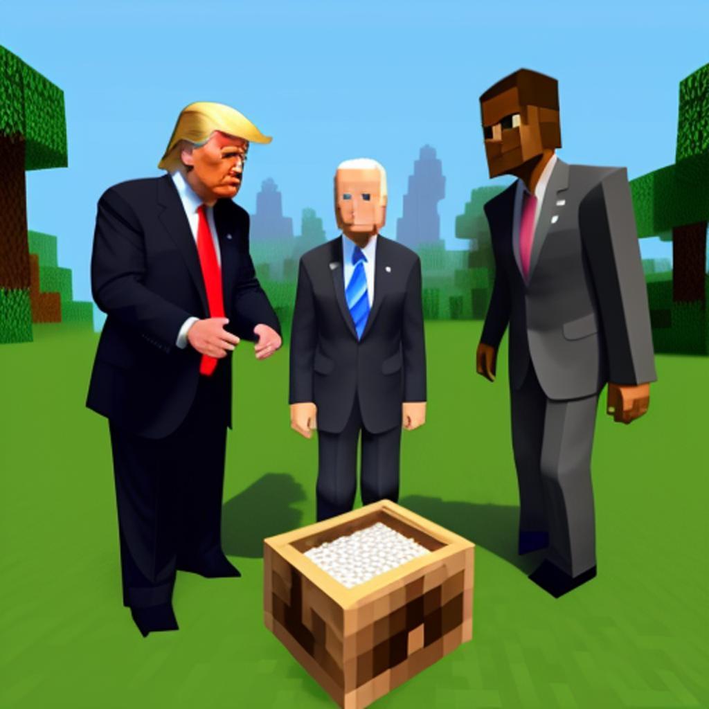 Minecraft Memes - don't ask ai to make the three presidents play Minecraft