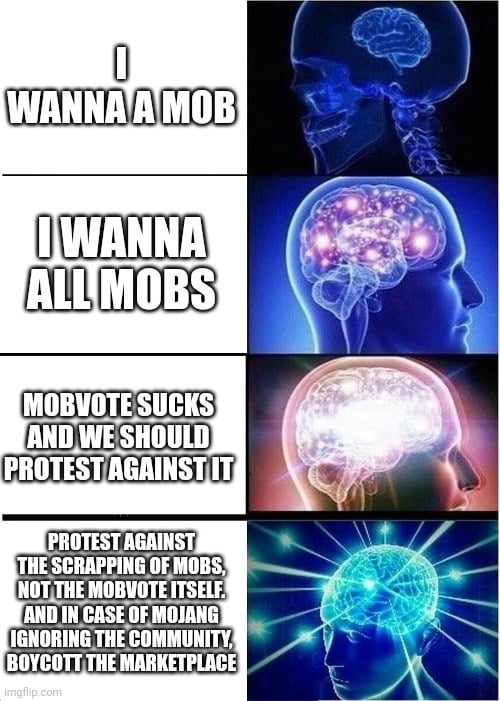 Minecraft Memes - if mojang scrap all mobs, boycott the marketplace