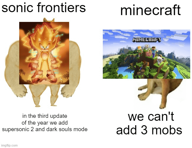 Minecraft Memes - is so weird thinking a sonic update was best than this last updates we receive