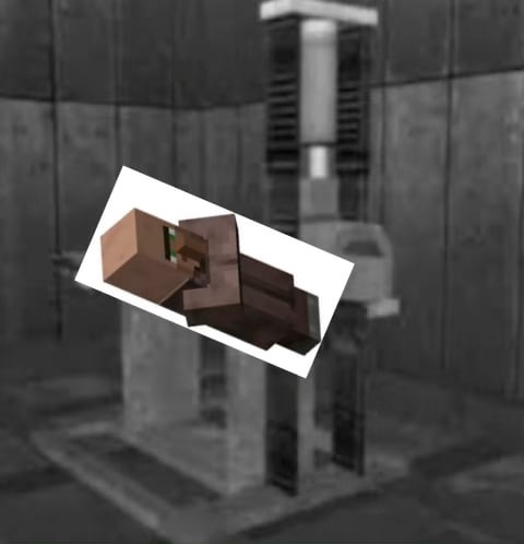 Minecraft Memes - minecraft villager inside of the femur breaker