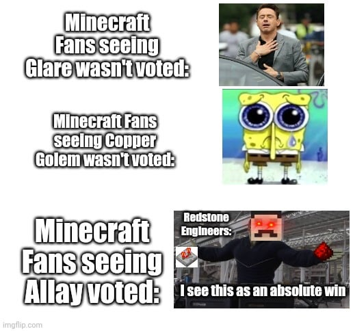 Minecraft Memes - mob vote meme
