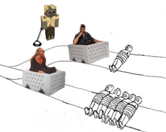 Minecraft Memes - the trolley problem incident