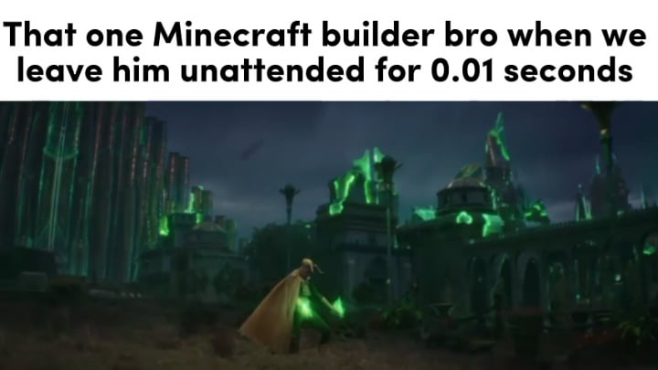 Minecraft Memes - "Builder's Secret"