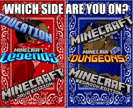 Minecraft Memes - Choose a Side, Minecraft Permadeath