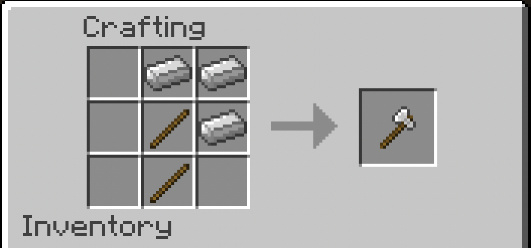 Minecraft Memes - "Crafting an axe: Left or right?"