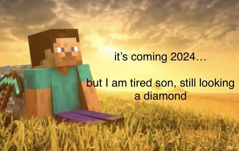 Minecraft Memes - "Diamonds in 2024"
