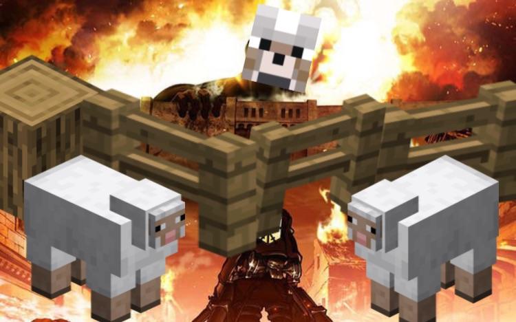 Minecraft Memes - "Fence Saves Sheep From Wolf!"