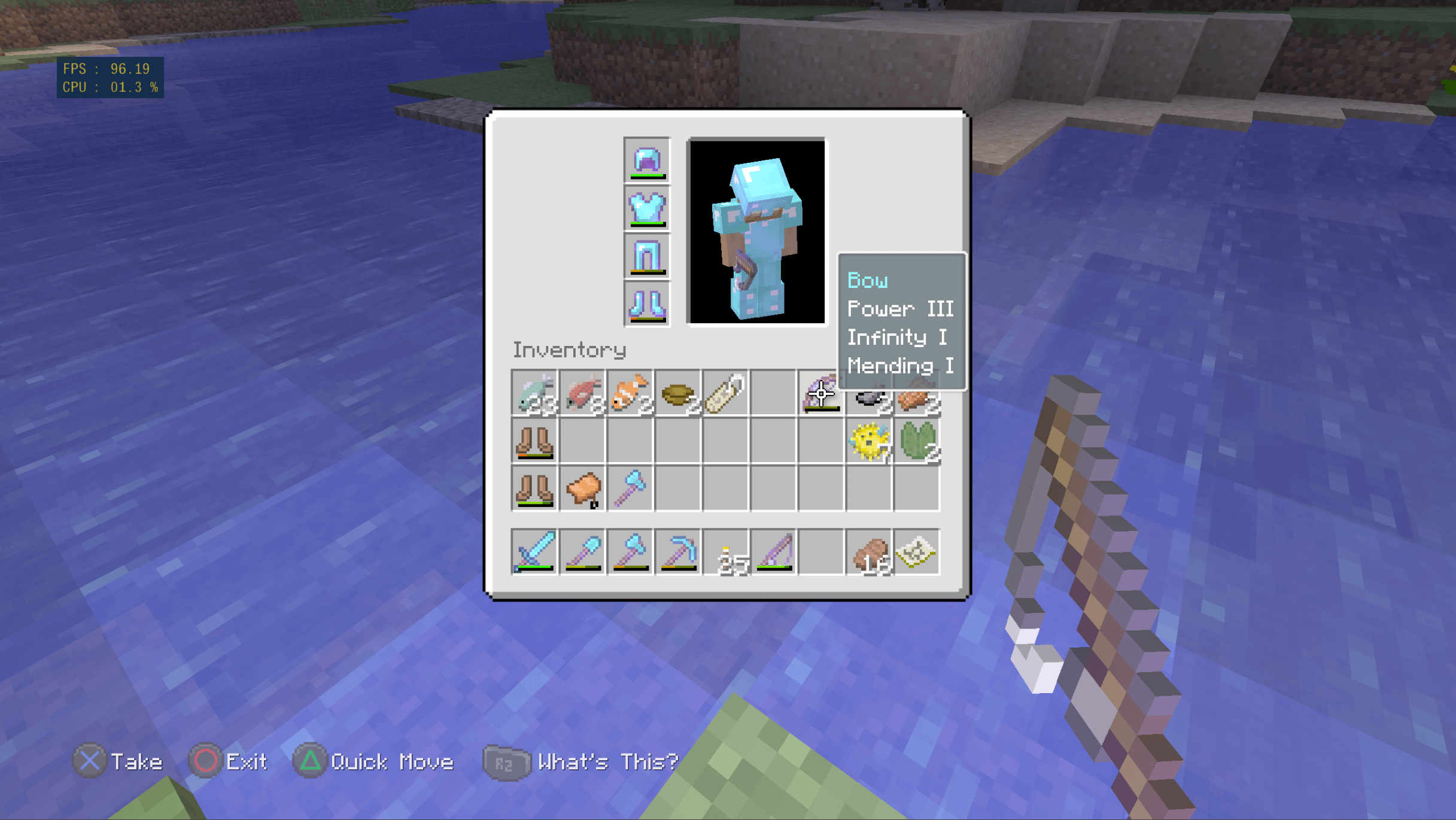 Minecraft Memes - [MC PS3] Cursed Bow from Fishing! 🔥