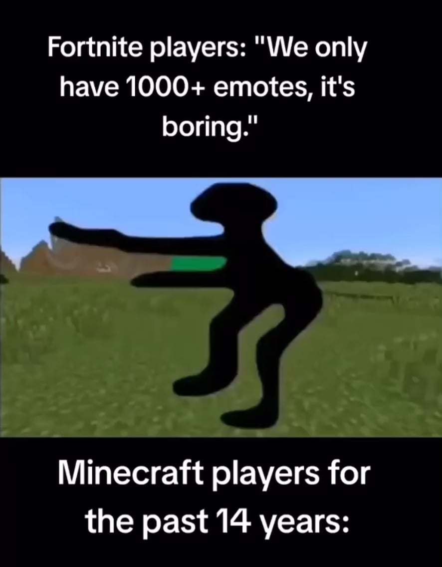 Minecraft Memes - "Minecraft's new emotes are a joke lol"