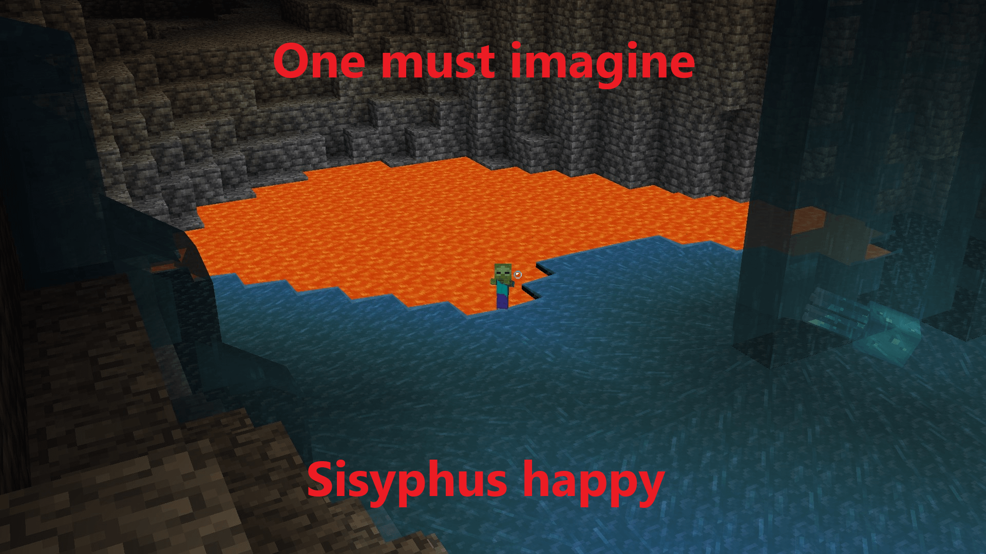 Minecraft Memes - Sisyphus is lovin' it