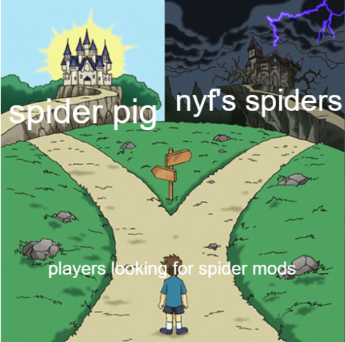 Minecraft Memes - "Spiders? What spiders?"
