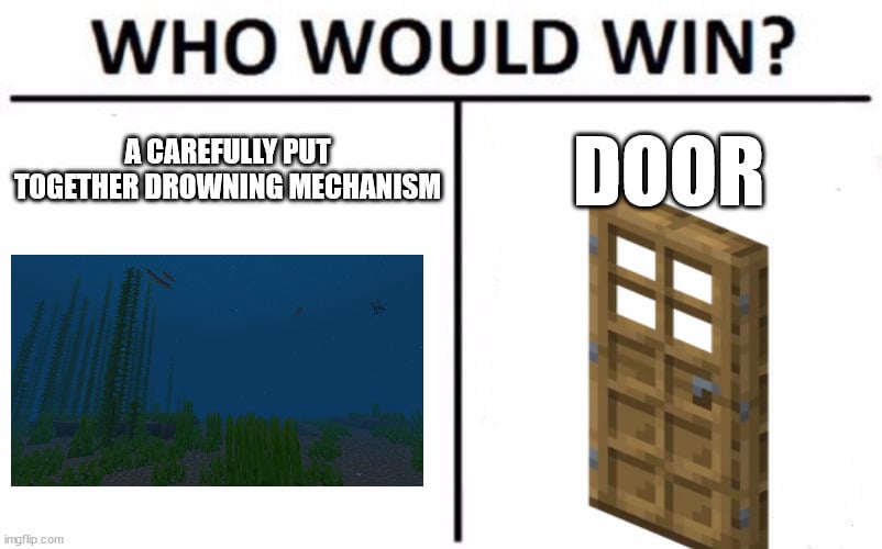 Minecraft Memes - "Who would win? Ultimate Minecraft Battle!"