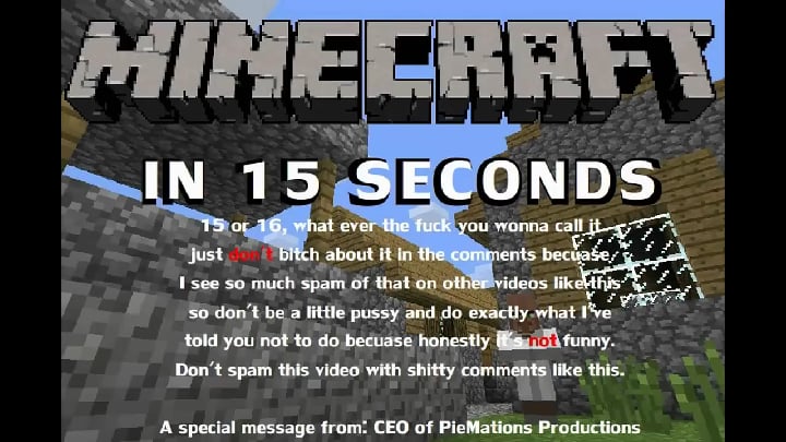 Minecraft Memes - Minecraft Speedrun: 15 Secs