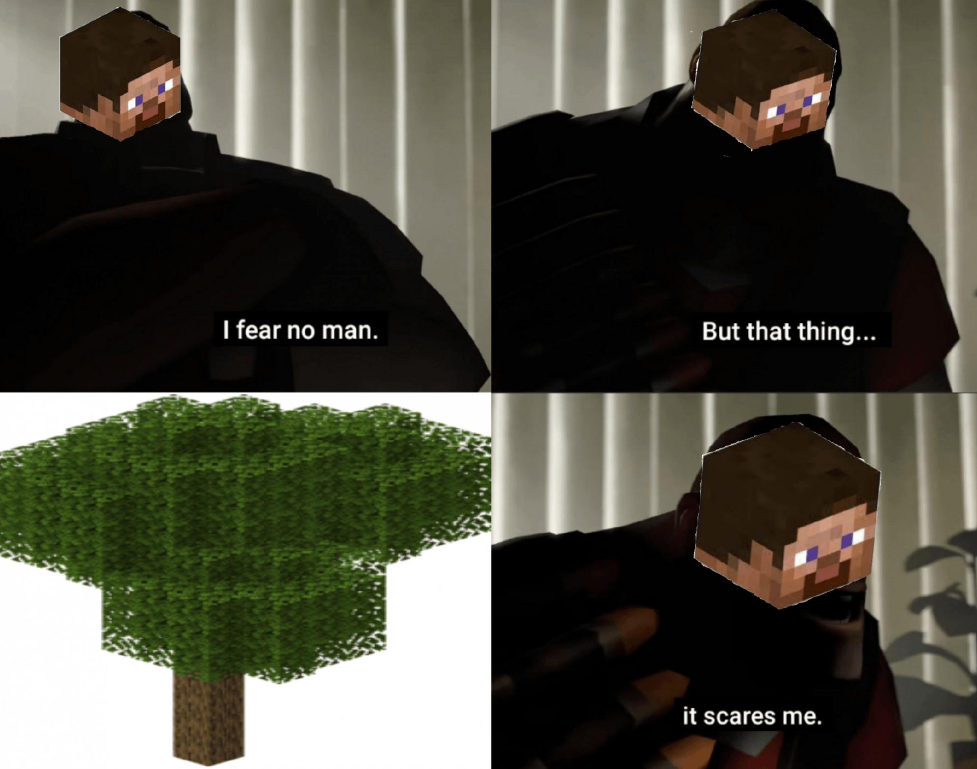 Minecraft Memes - "Need wood, my arse"