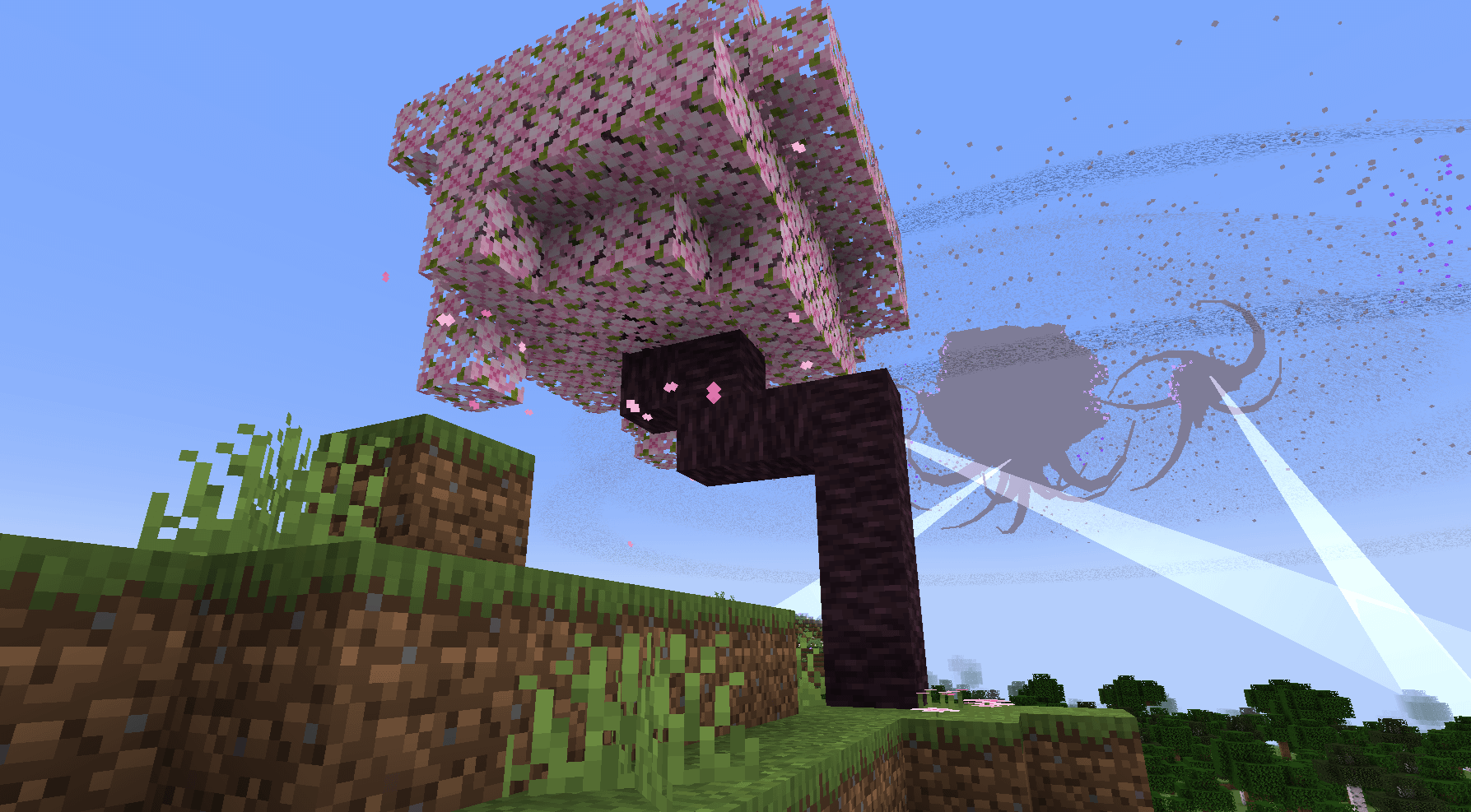 Minecraft Memes - "Tiny cherry blossom biome in 1.20.1 with a twist 😏"