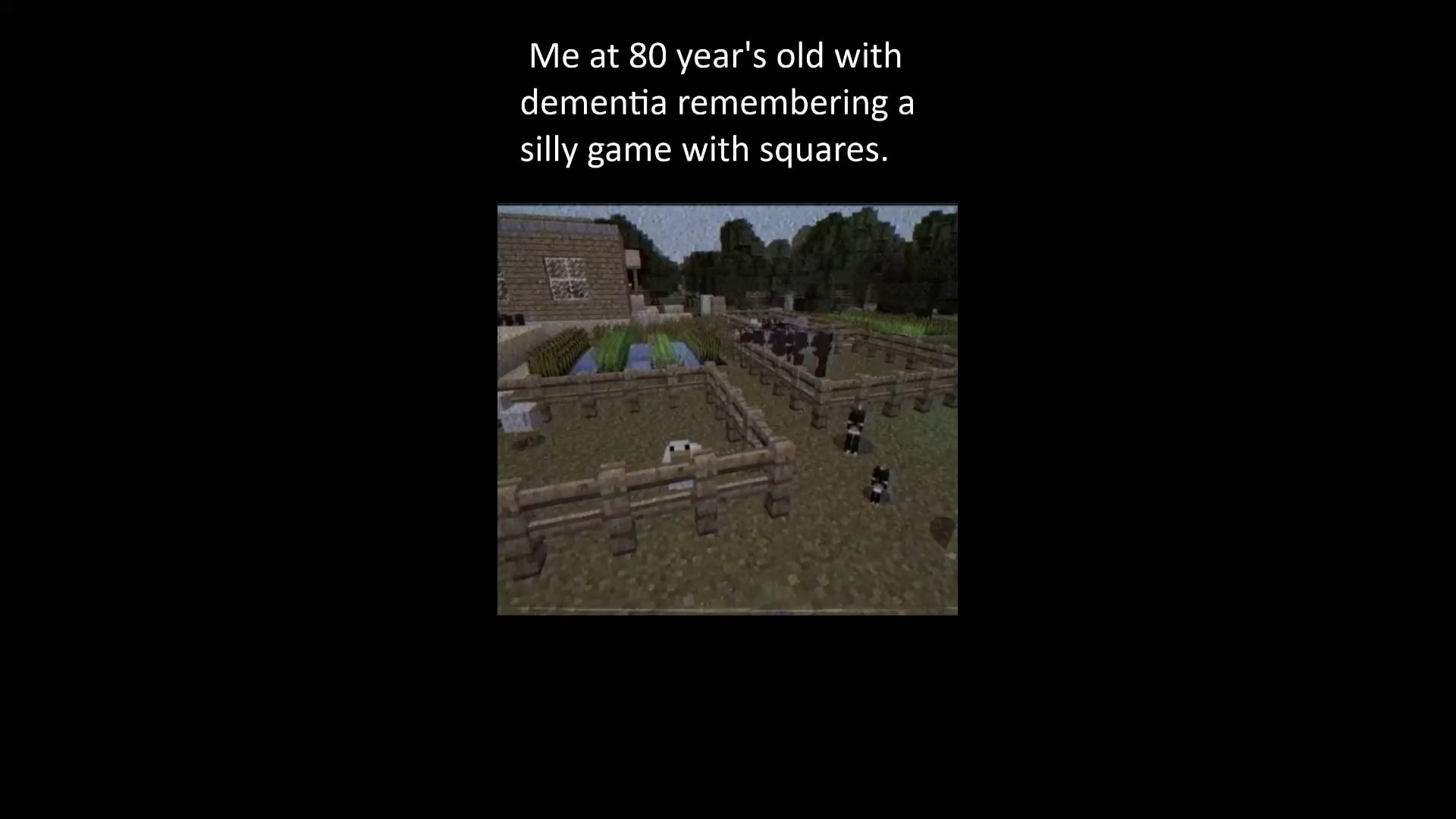Minecraft Memes - "Dementia + Minecraft = Fun at 80"