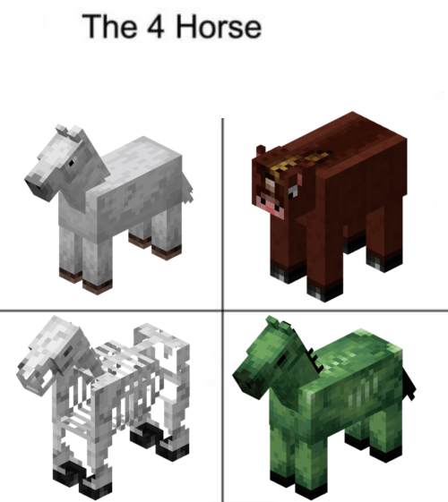 Minecraft Memes - "Horse: The Unsung Hero of Minecraft"
