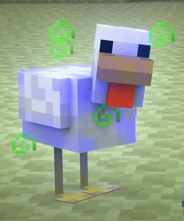 Minecraft Memes - Epic Chicken (with jump boost, I think)