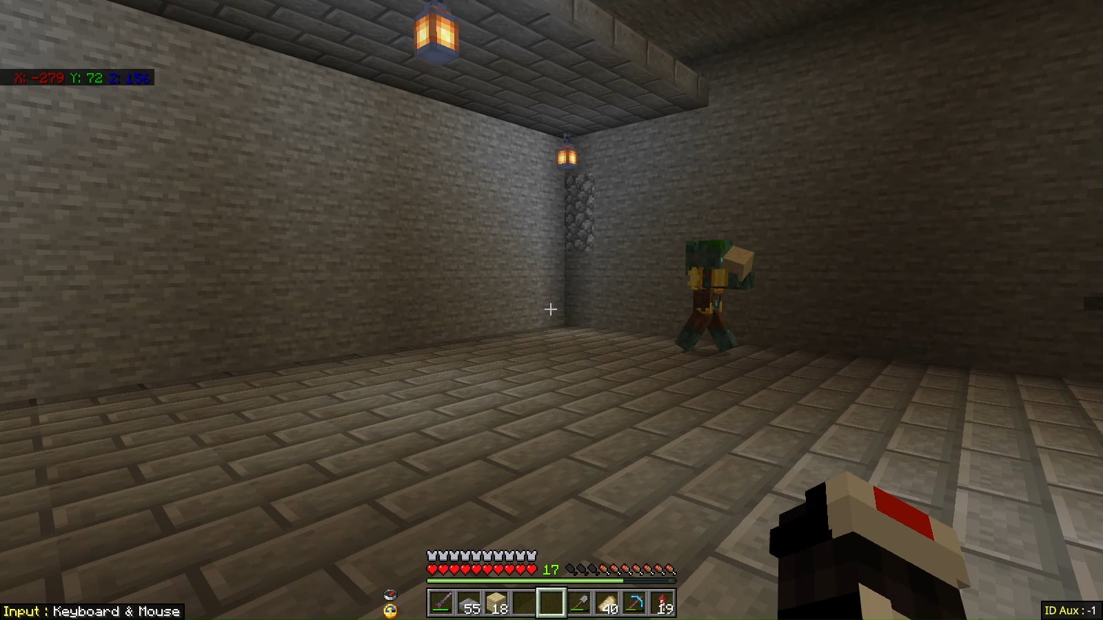 Minecraft Memes - "From enemy to pet: Drowned in my anti-explosion room is now my BFF, say hello to Kiki XD"