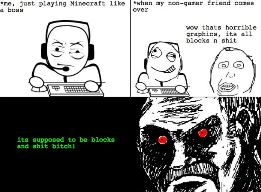 Minecraft Memes - Just playing Minecraft like a pro