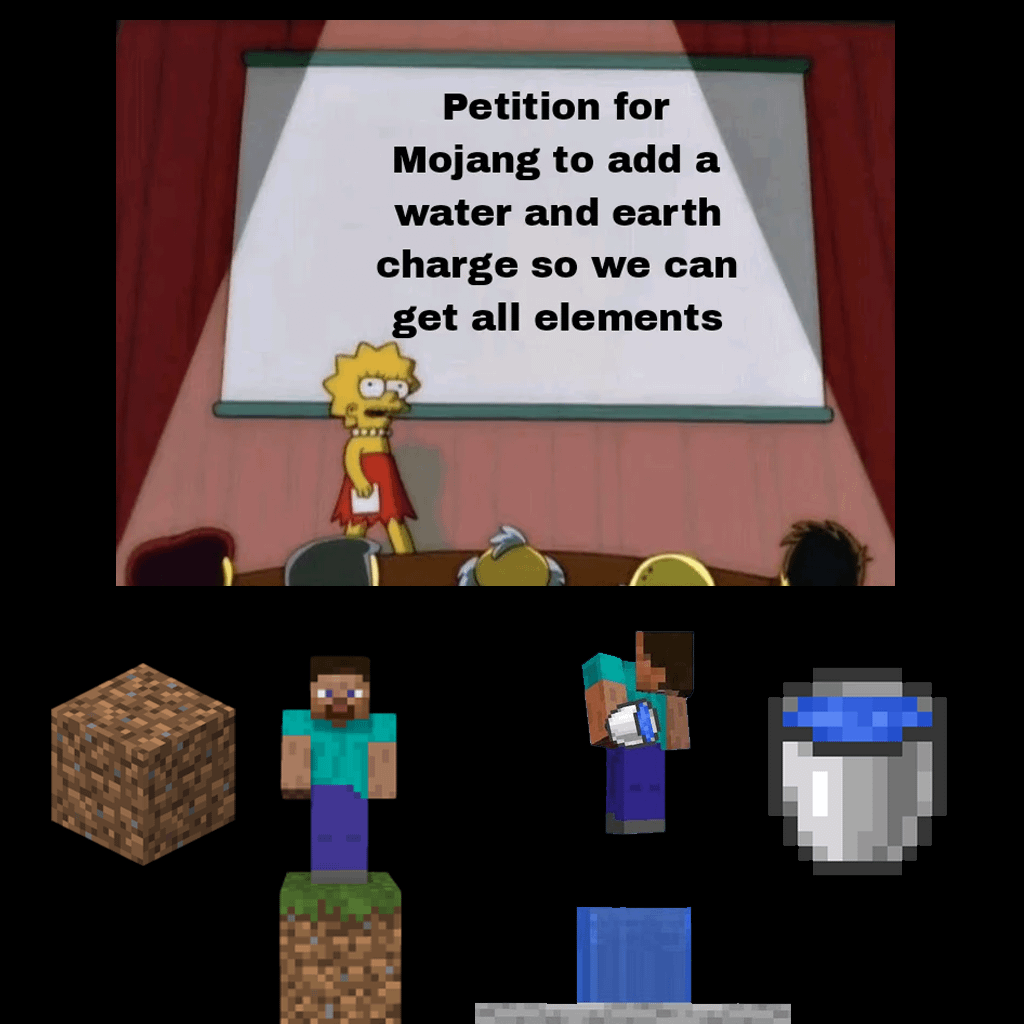 Minecraft Memes - "Steve: Master of All Elements"
