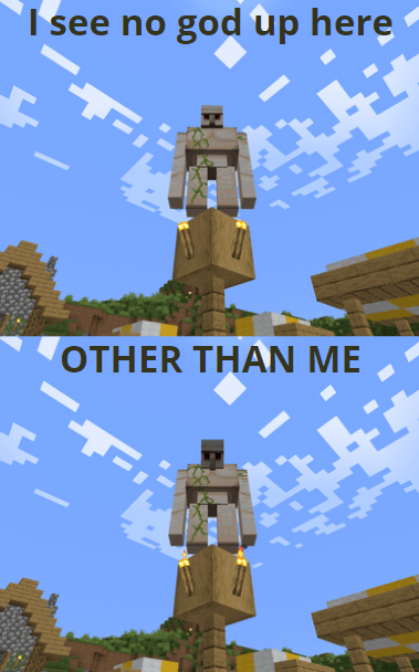 Minecraft Memes - Golem: ready to throw down 😂