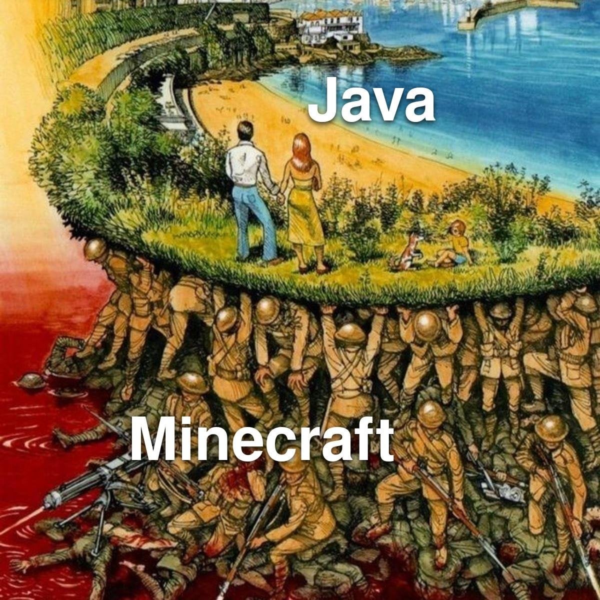 Minecraft Memes - Java Edition's demise = Java's downfall