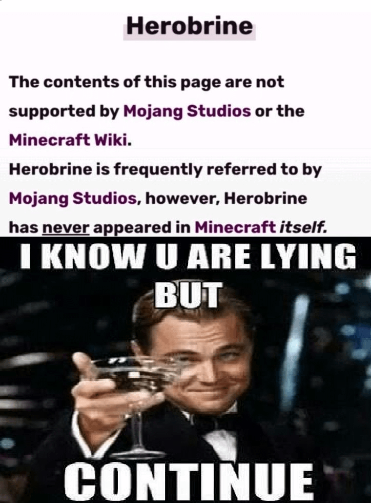Minecraft Memes - Minecraft-Wiki: TELLING BIG LIES!!!
