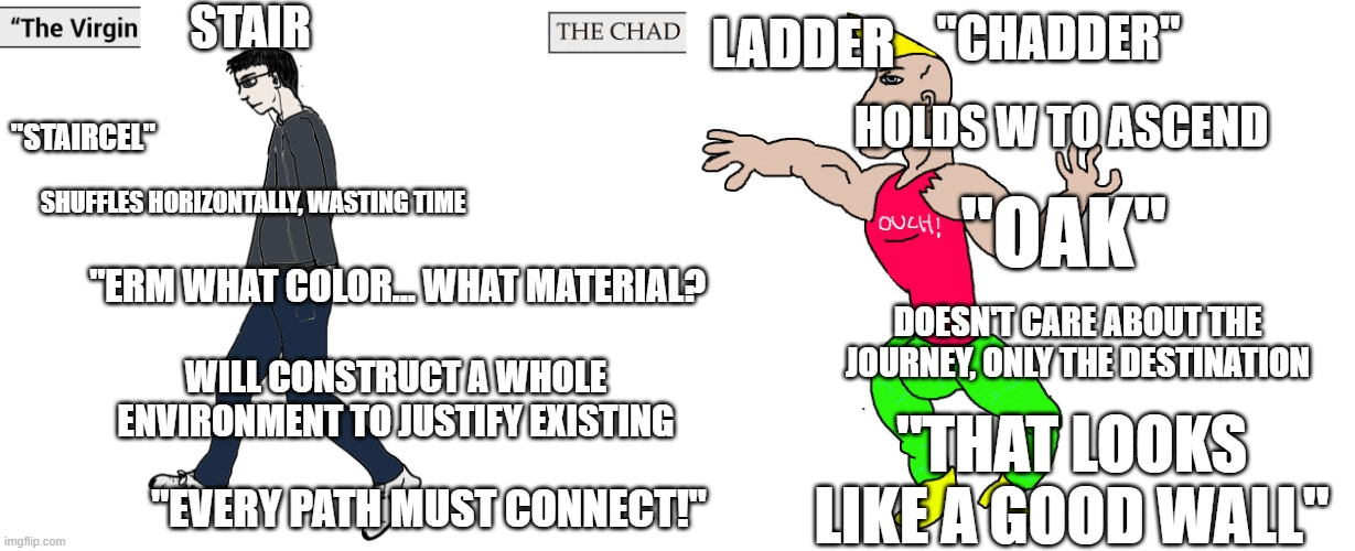 Minecraft Memes - Staircel vs Ladderchad Showdown