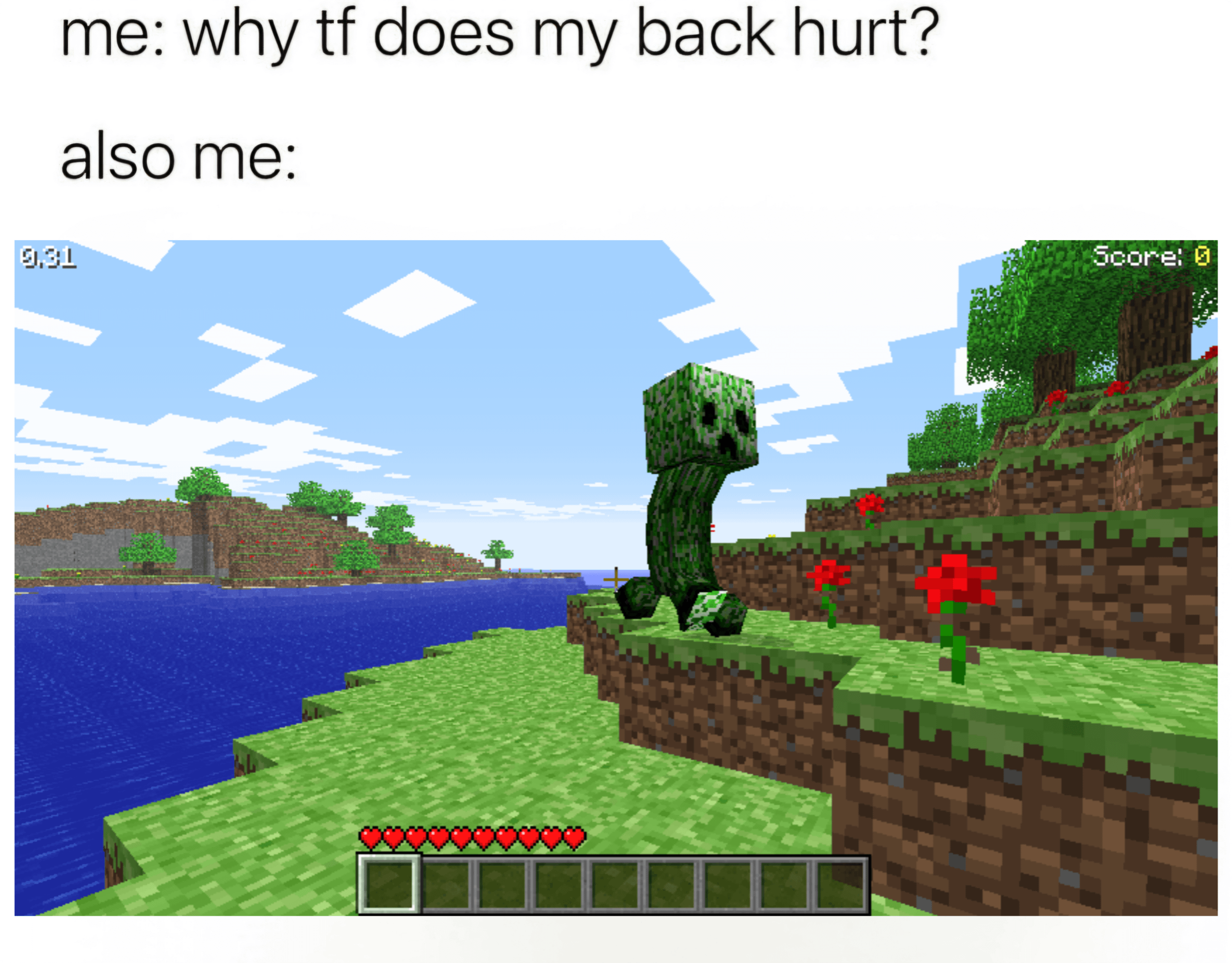 Minecraft Memes - My back finna snap