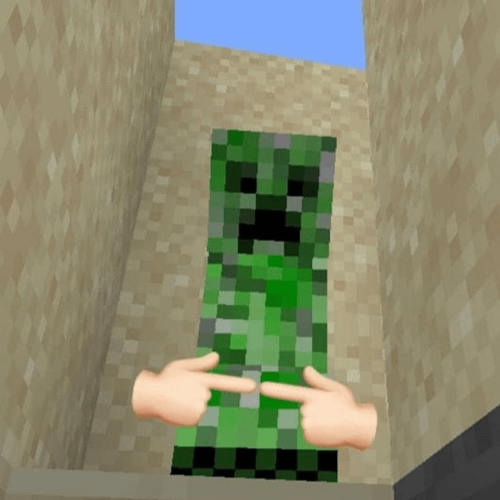 Minecraft Memes - Spicy Creeper timidly
