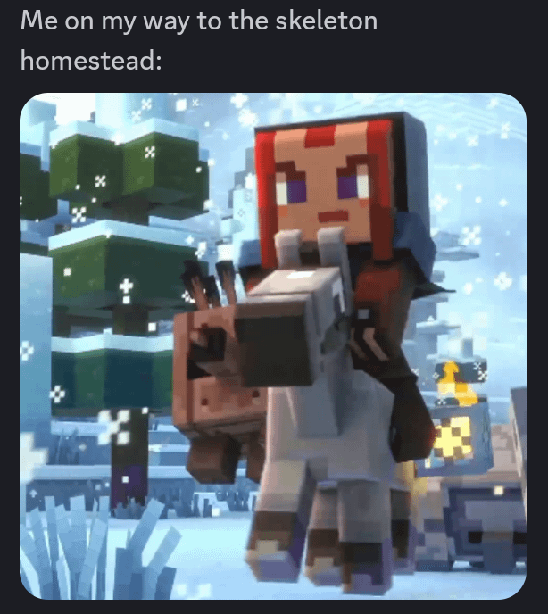 Minecraft Memes - Icy path chillin' with Frosty 🥶