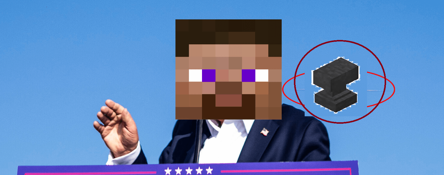 Minecraft Memes - Anvil Snipes President Steve!